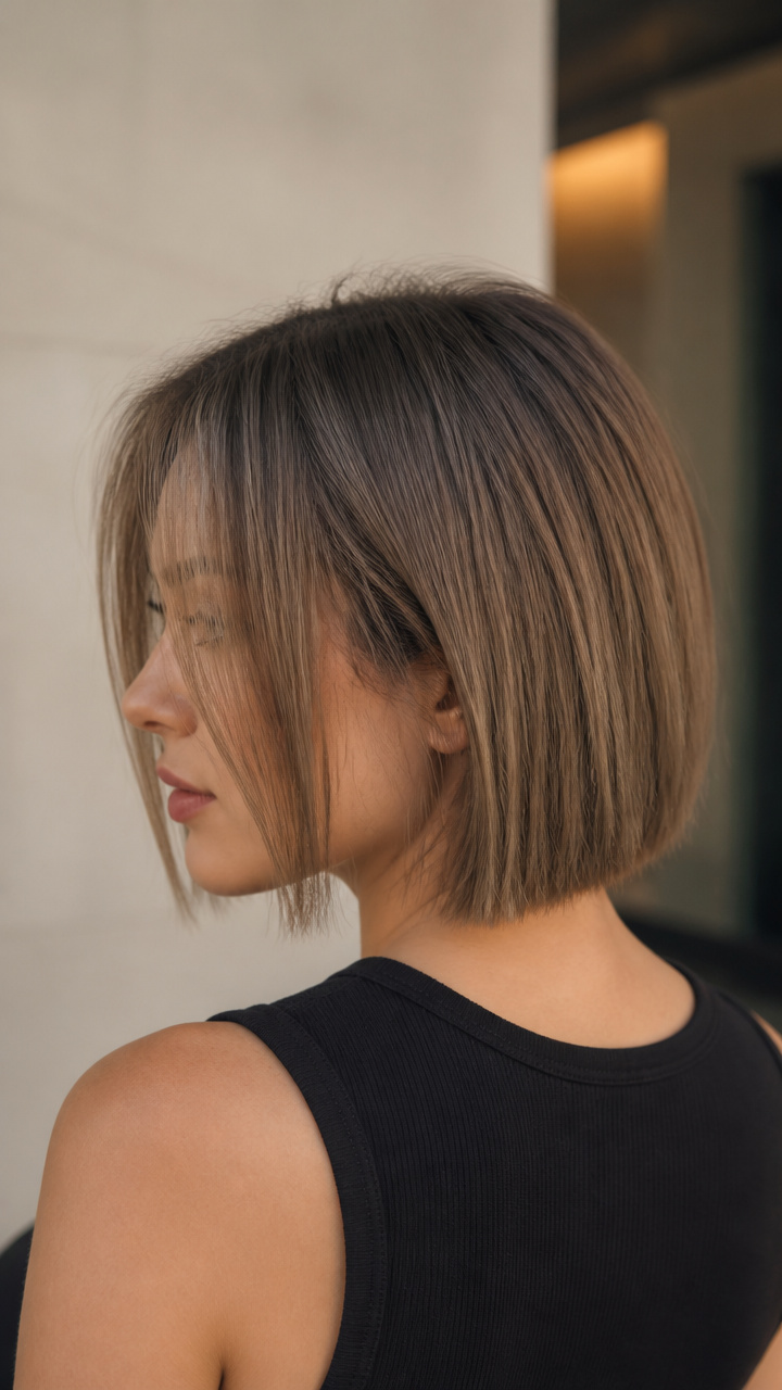 Straightened Root Crush Bob