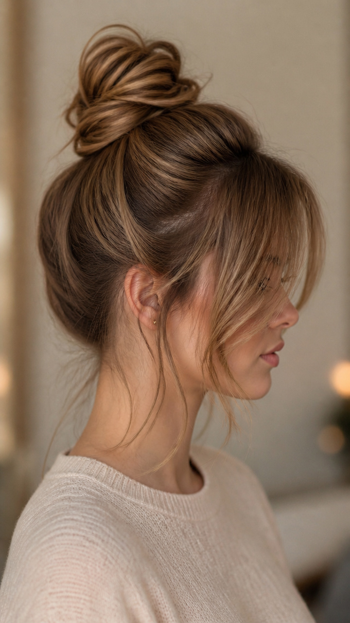 Top Knot with Fringe Out