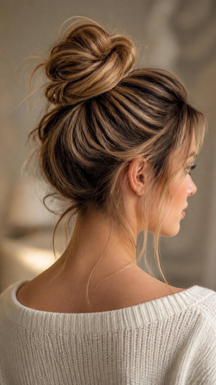 Top Knot With Piece-Y Texture