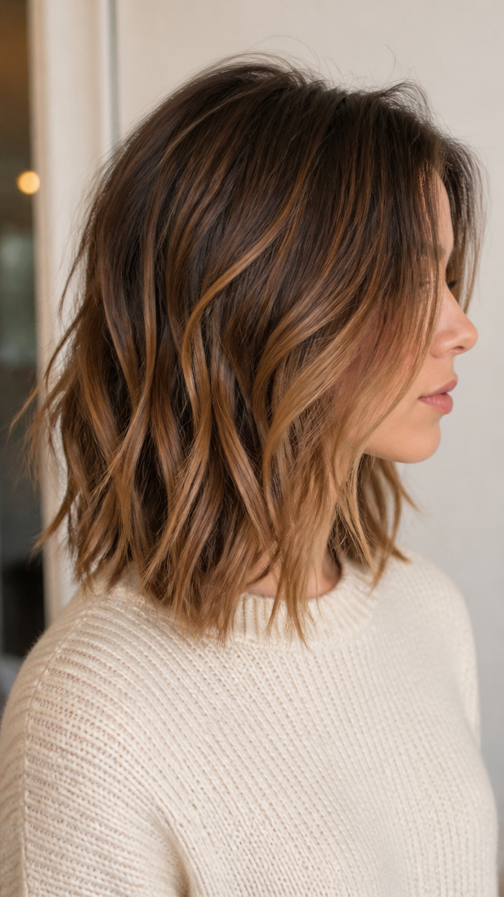 Tousled Lob with Root Spray