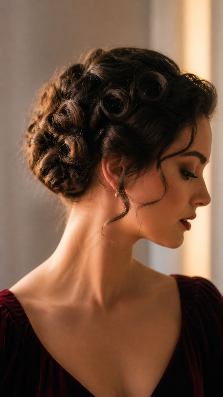 Twilight Halo Pin Curls