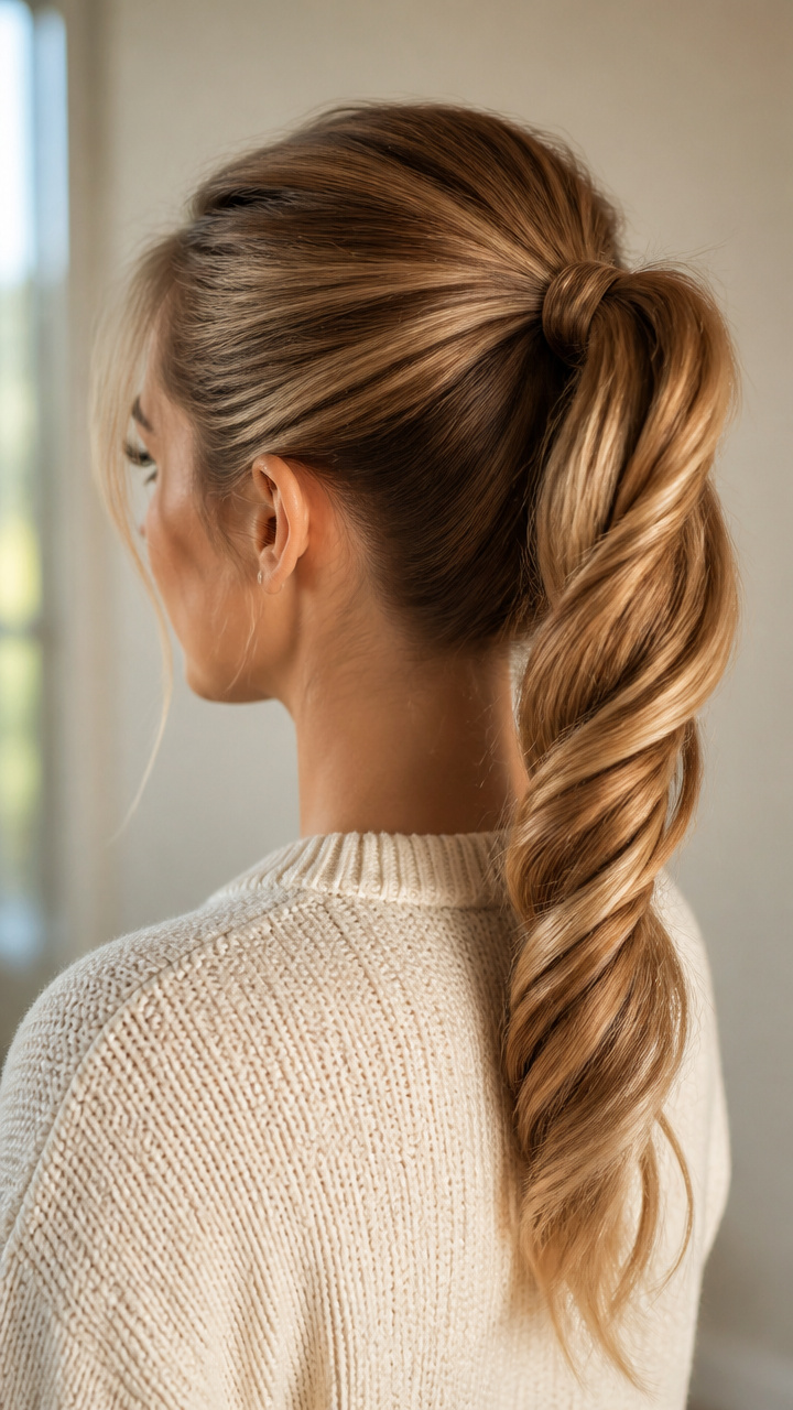Twisted Rope Braid Ponytail