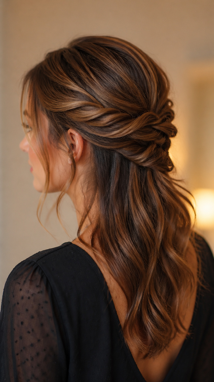 Twisted Updo with Open Back