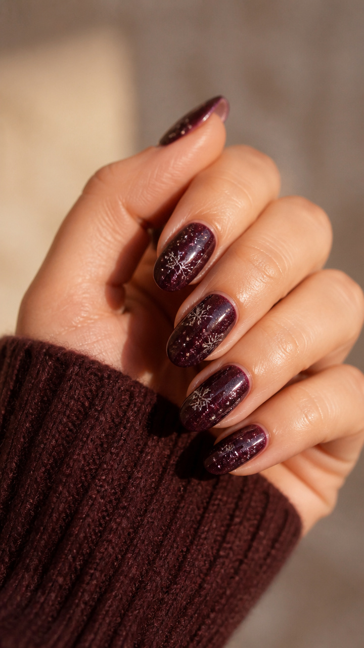 Velvet Plum Snowfall