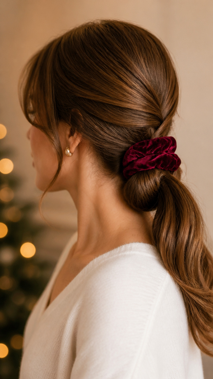 Velvet Scrunchie Low Loop