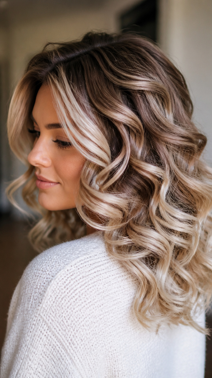 Voluminous Curls with Frosted Halo