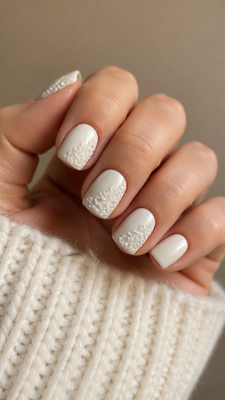 Winter White Crochet Swirls