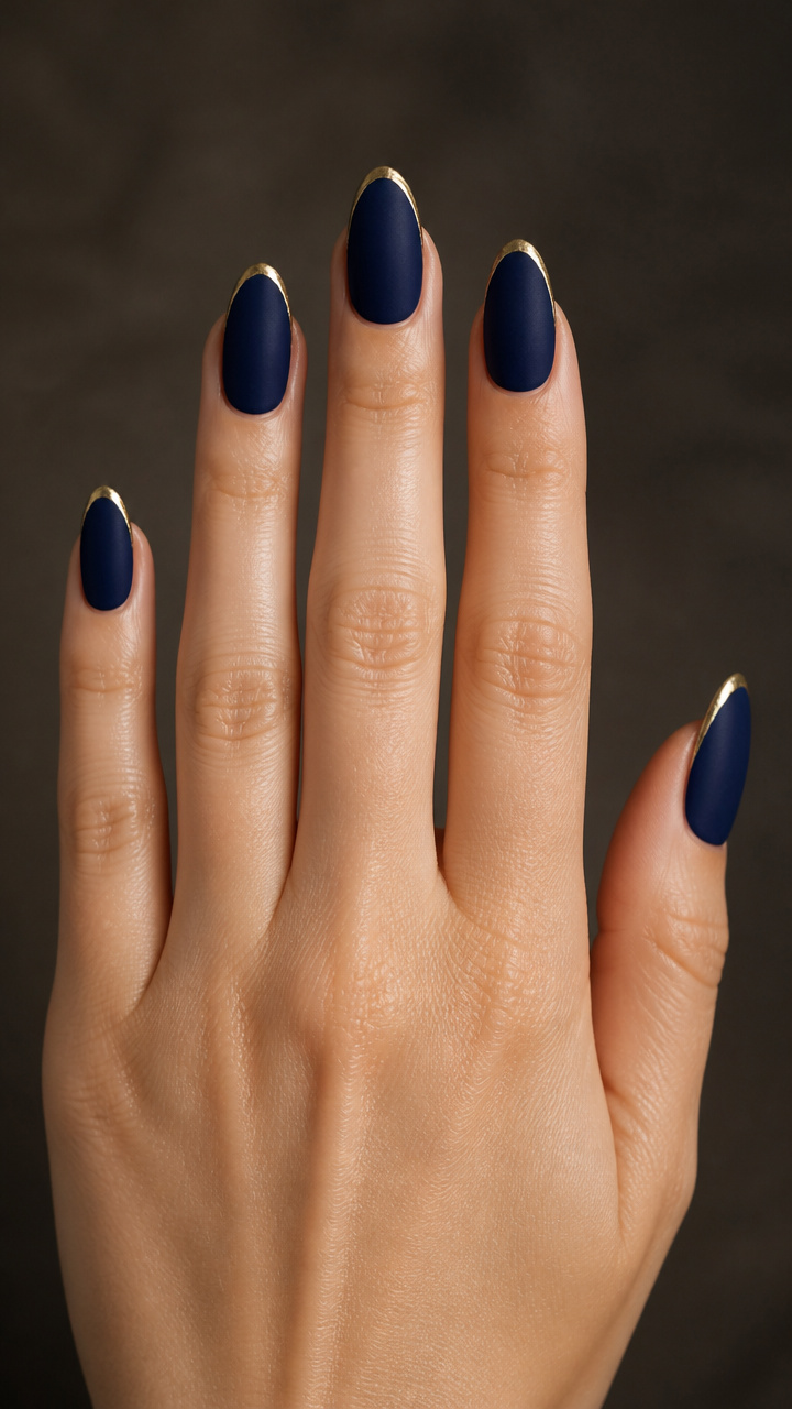 Velvet Blue Base with Gilded Edging