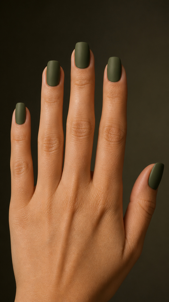 Olive Green with Matte Top Coat