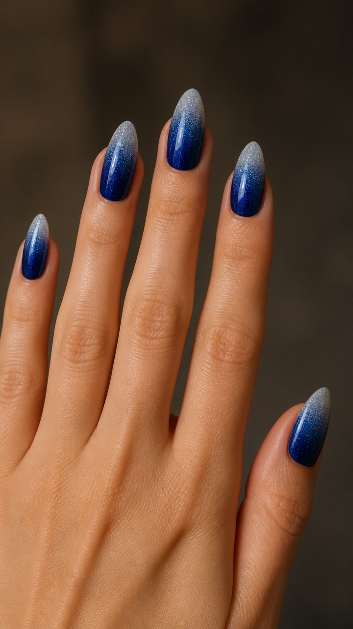 Twilight Gradient with Cobalt, Navy, and Icy Silver