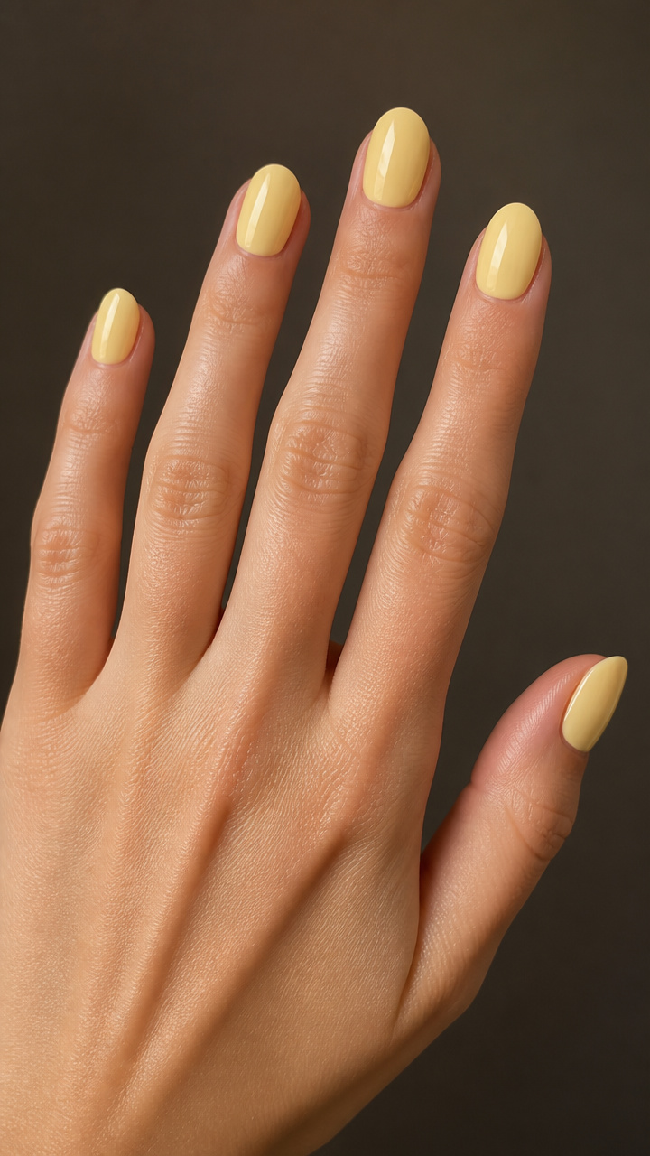 Vanilla Glaze with Edible-Look Gloss on Short Nails