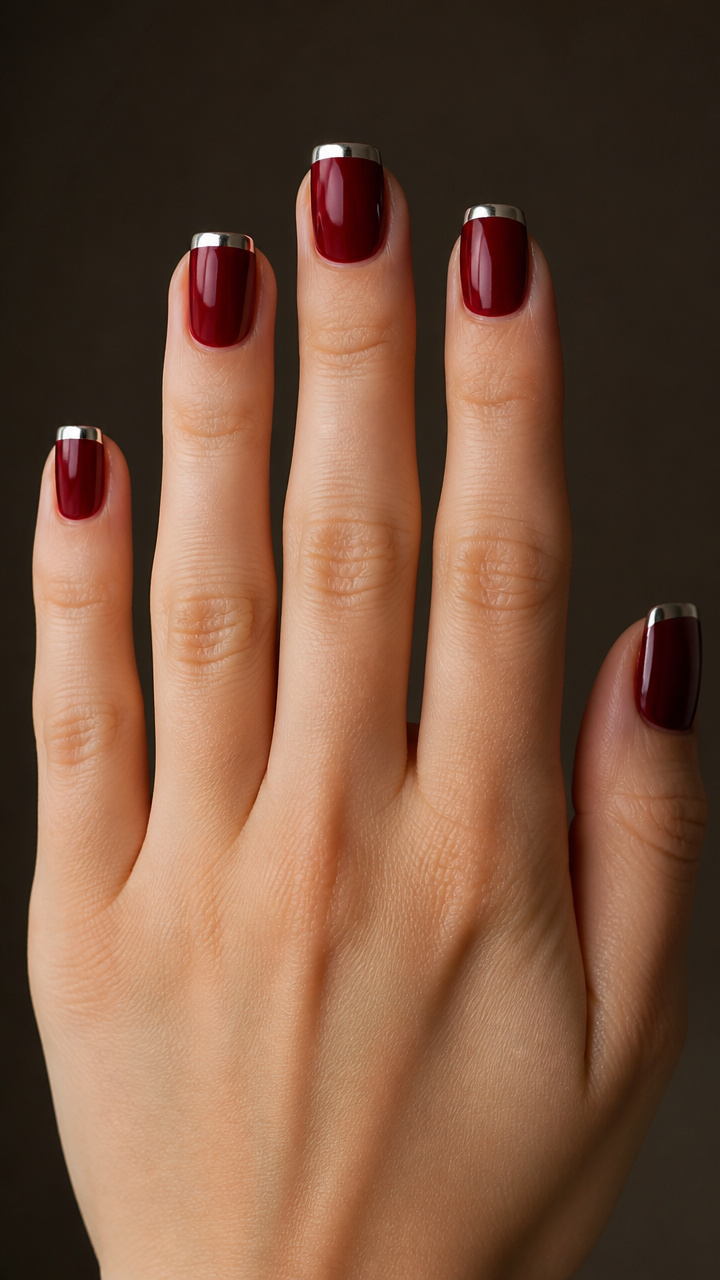 Cranberry Glaze with Chrome Edge