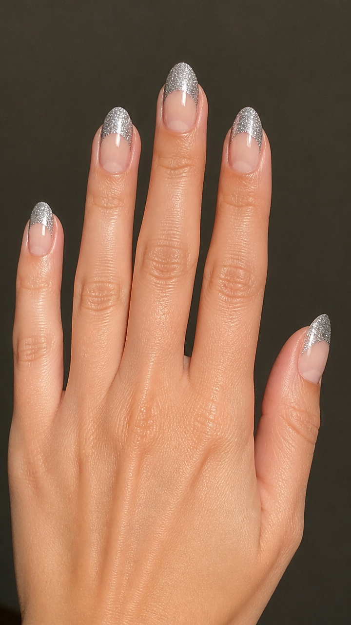 Glitter Gradient Half-Moons
