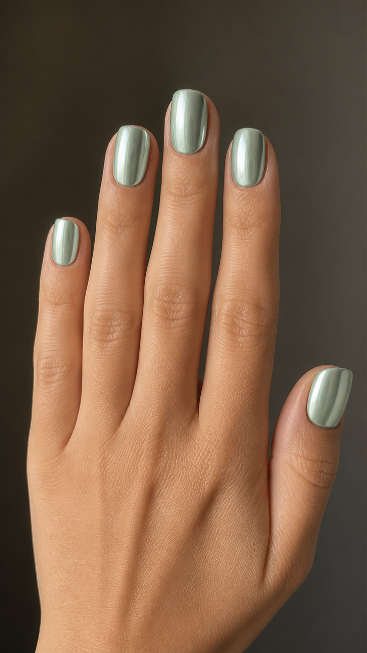 Pale Mint Chrome Dip