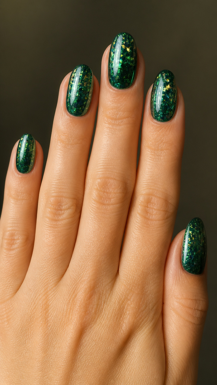 Emerald Holographic Flake Overlay
