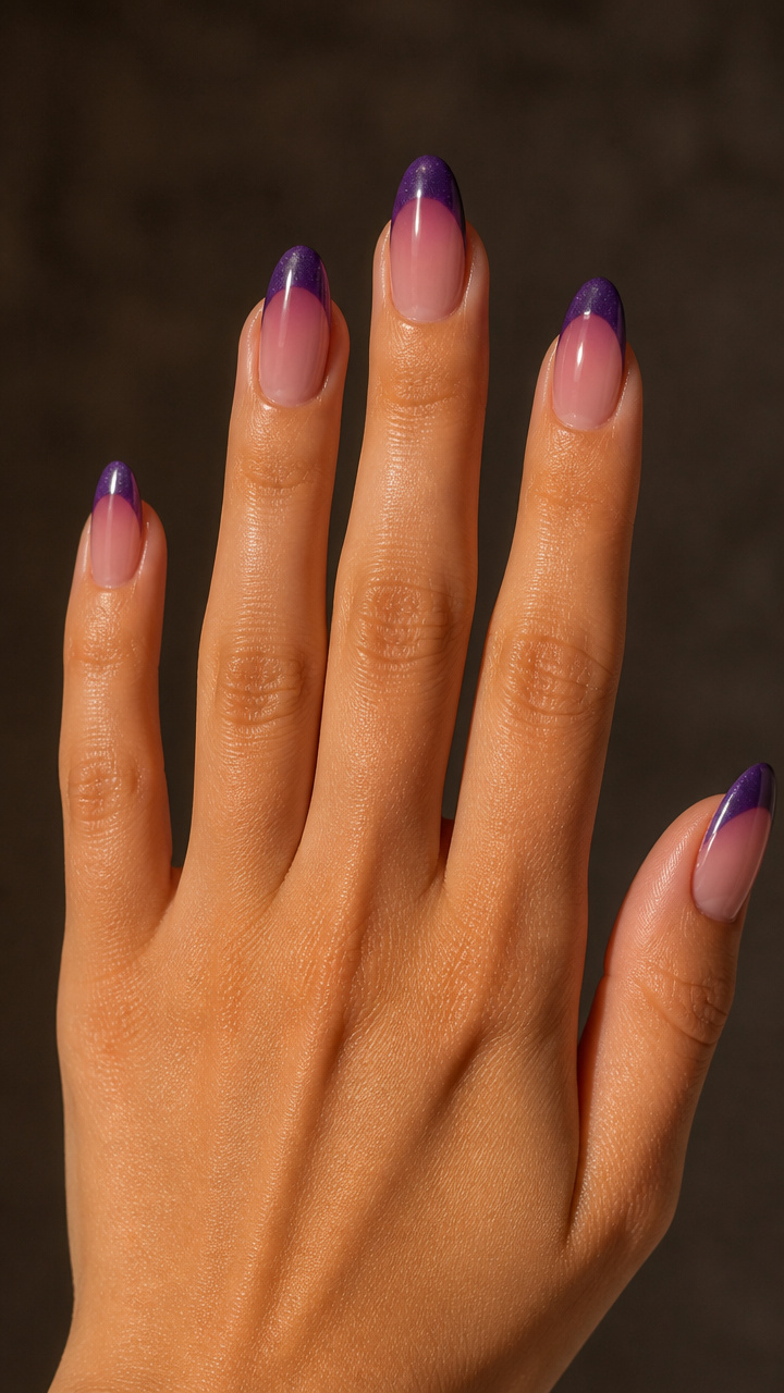 Amethyst Purple Tips with Inner Glow