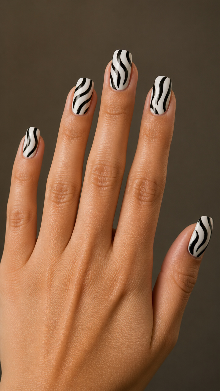 Black and White Abstract Zebra