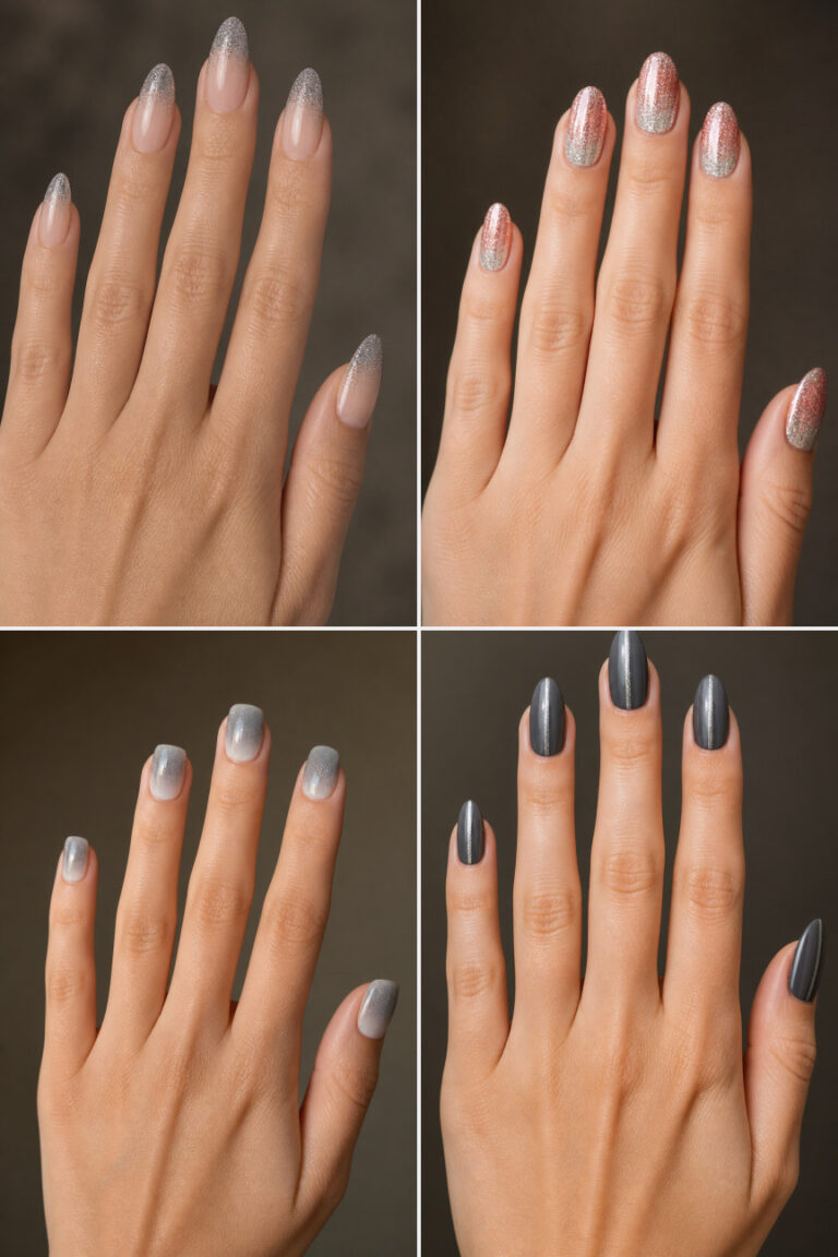 15 January Nail Designs with Subtle Silver Glitter