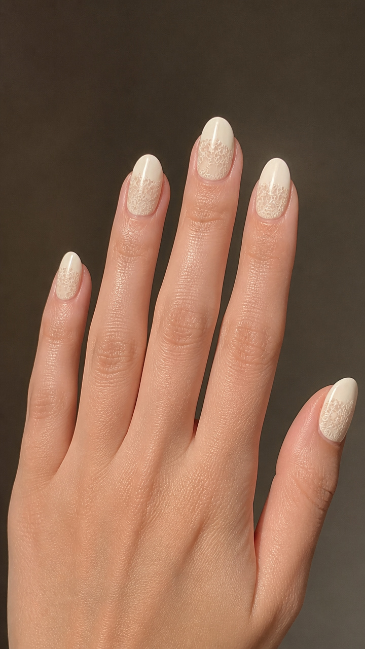 Vanilla Cream with Delicate Lace Imprint