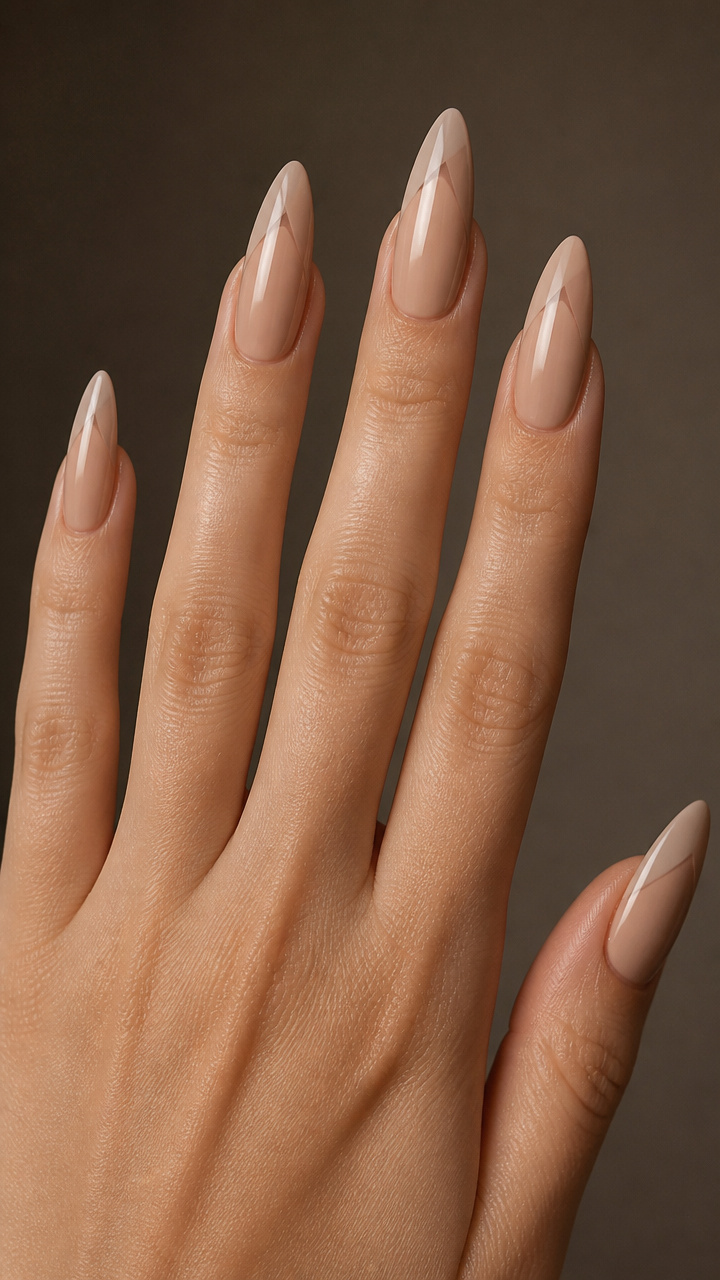 Nude Beige with Negative Space Angular Cutouts