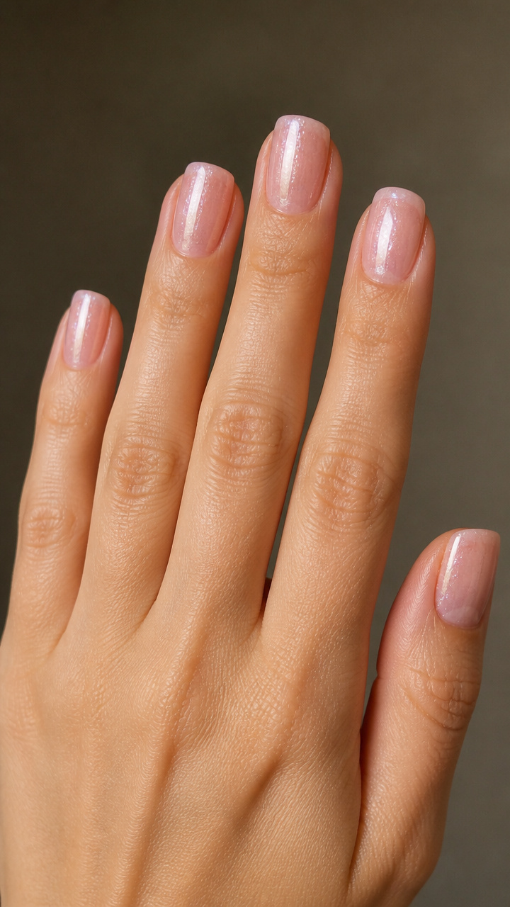 Rose Quartz Shimmer Over Natural Base