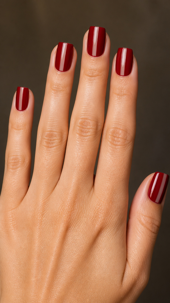 Crimson Red with Negative Space Stripe