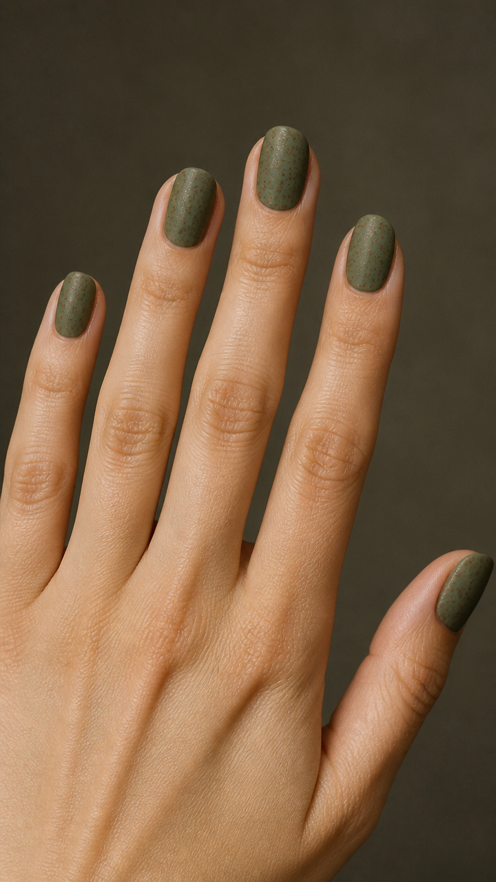 Moss Green With Speckled Rust Effect