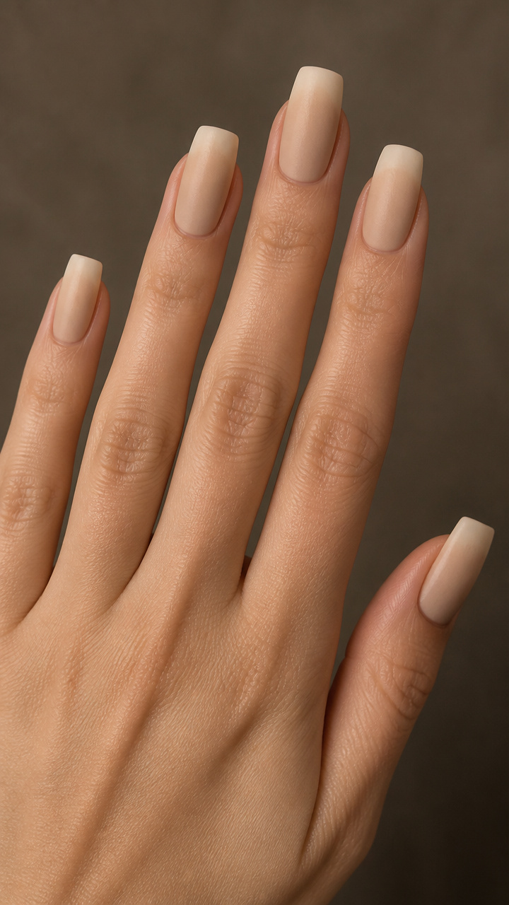 Warm Sand Ombré with Matte Top Coat