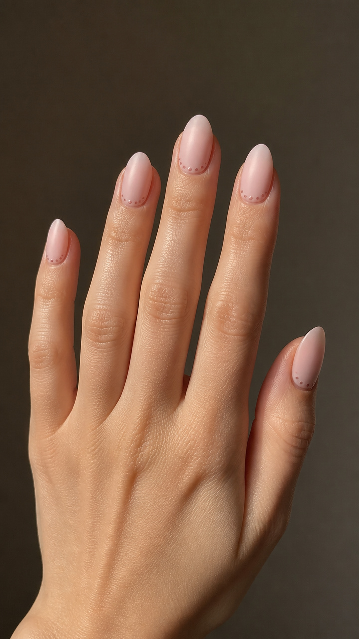 Porcelain Pink with Tiny Dots Along Cuticle