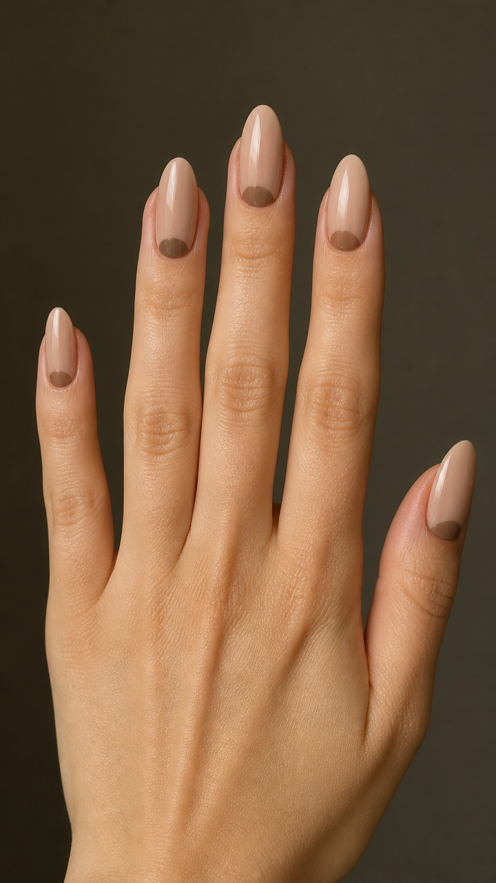 Toasted Almond Half-Moon Design