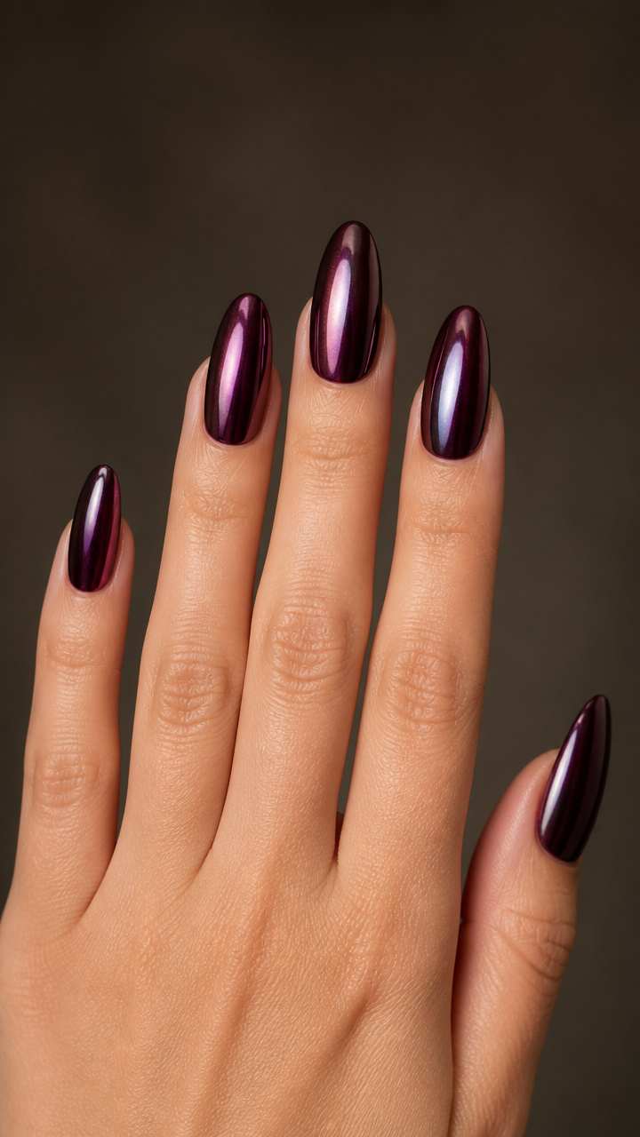Deep Plum Chrome Accents