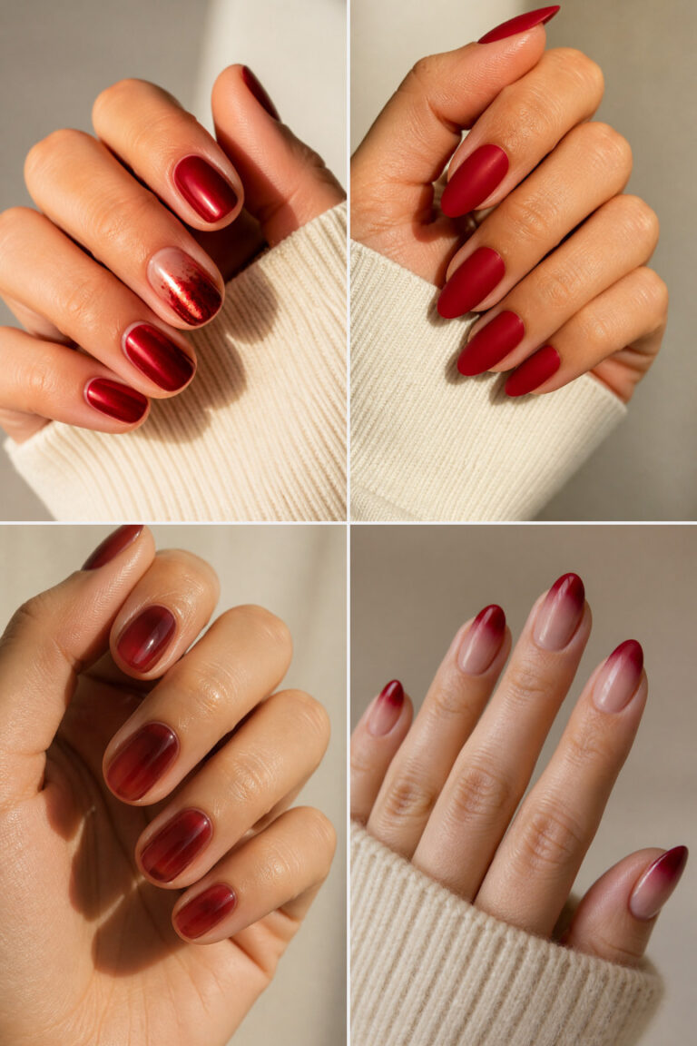 15 Simple Red Nail Designs for an Elegant Everyday Manicure
