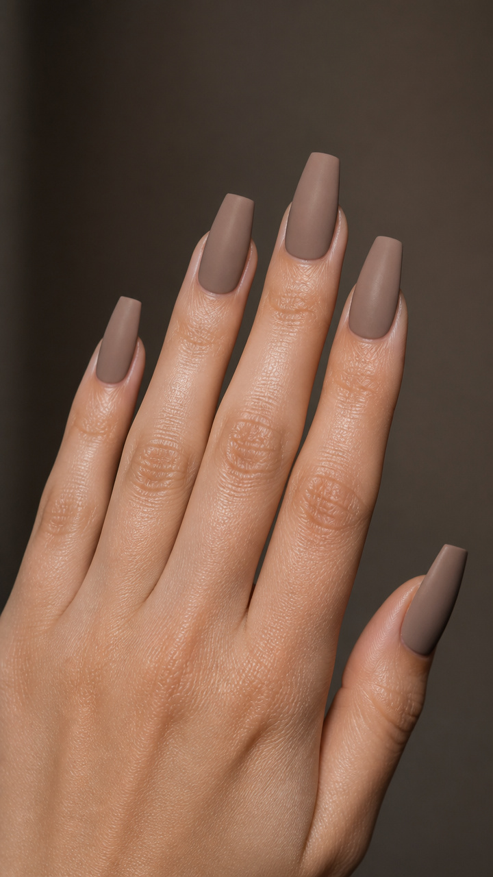Warm Taupe Coffin with Matte Finish