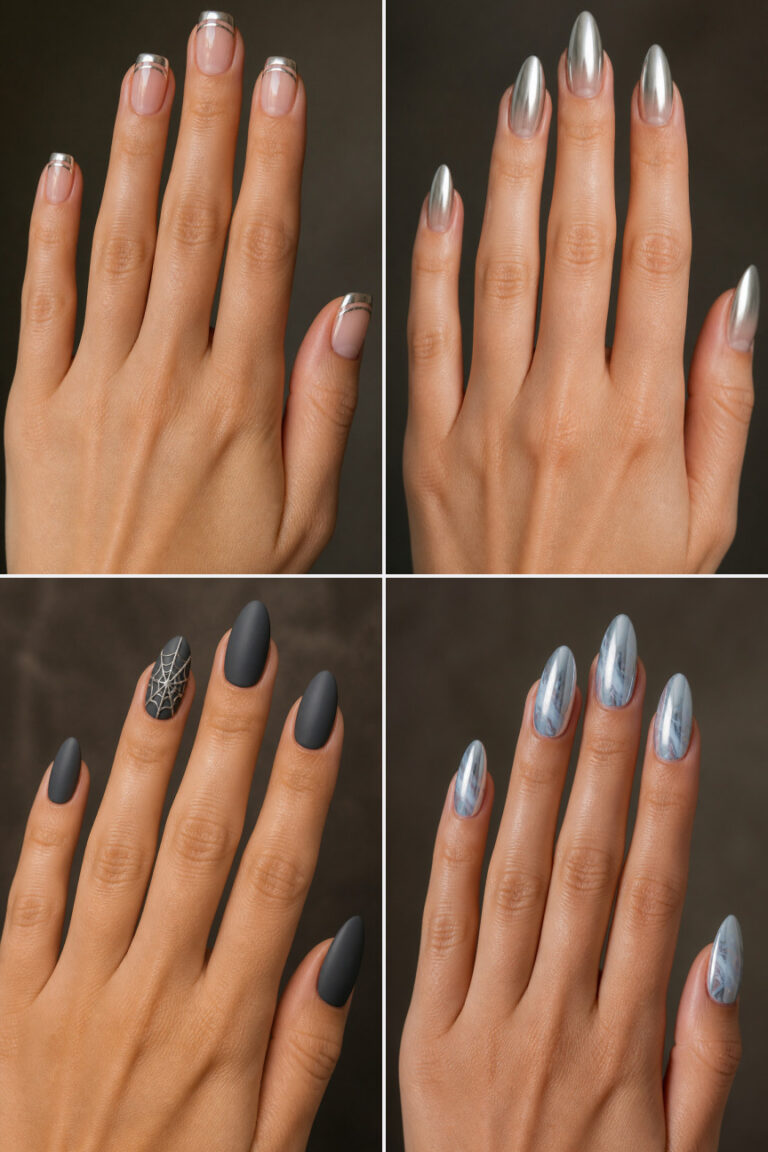 17 Silver Chrome Nails for a Flawless New Year