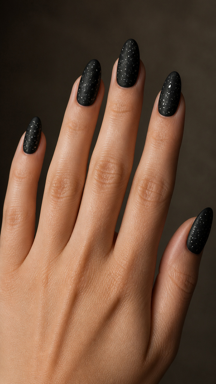 Galactic Black with Floating Silver Speckles
