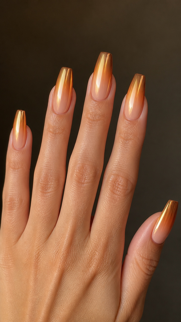 Golden Hour Chrome Tips