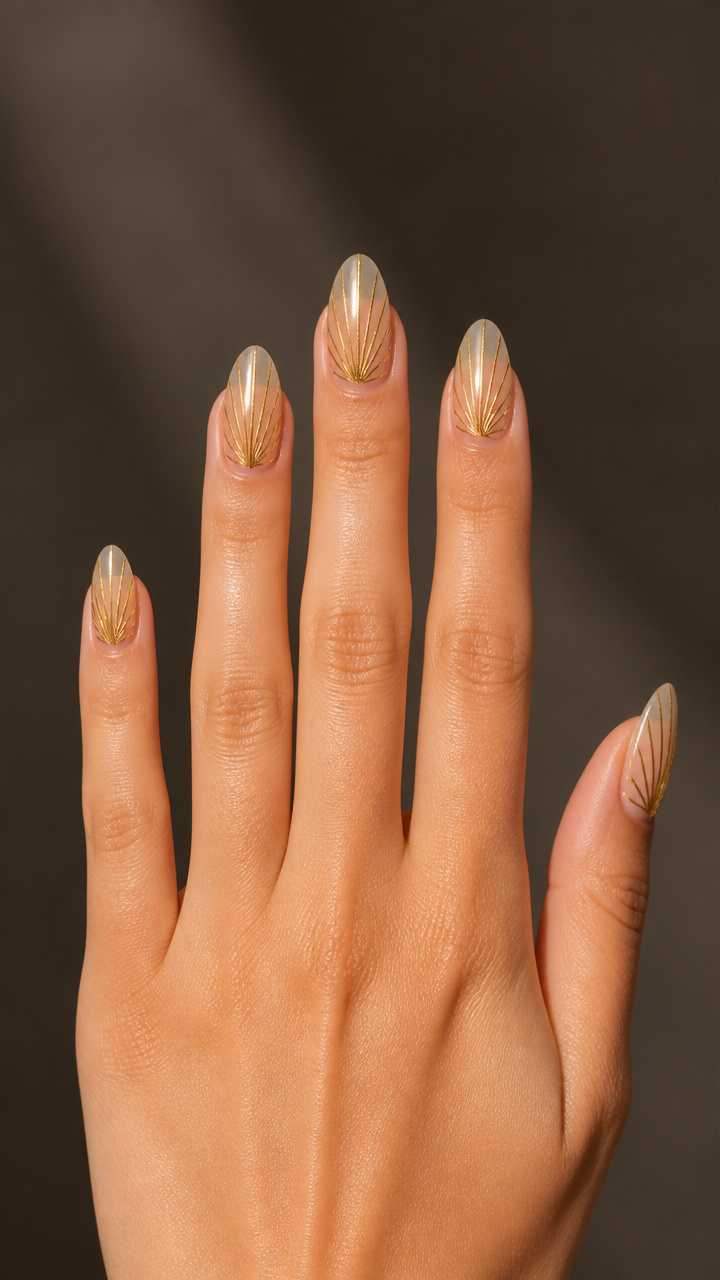 Gilded Sunburst Design on Clear Base