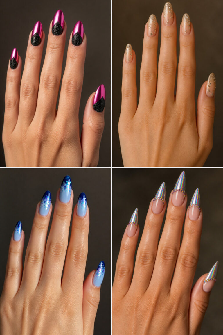 19 Sequin and Rhinestone Nail Designs for Midnight Glam