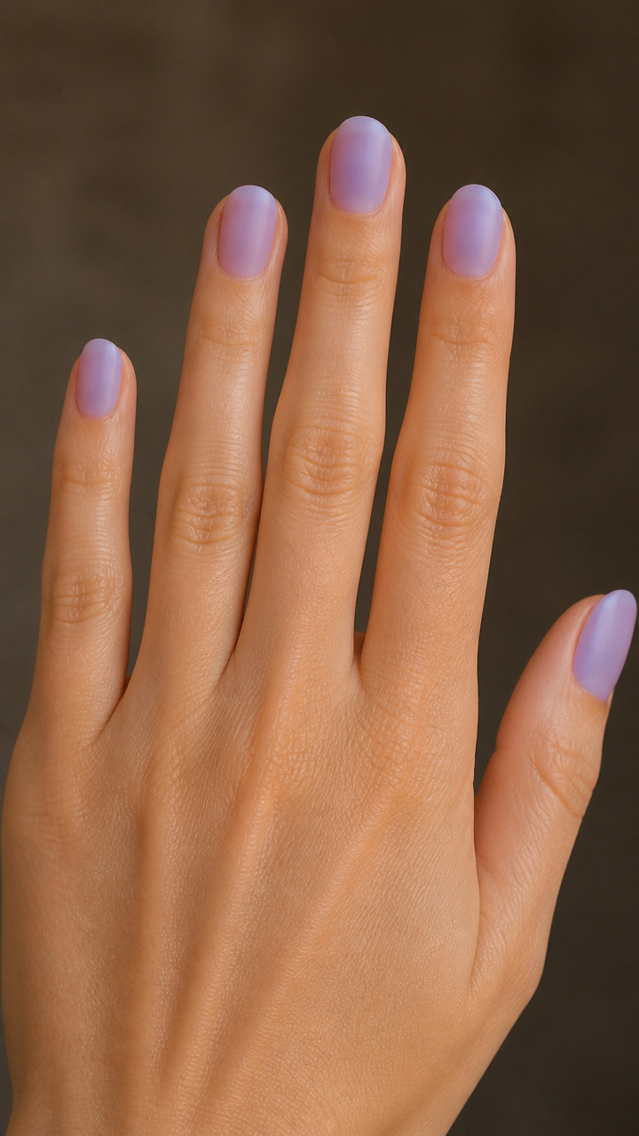 Sheer Lilac Wash with Matte Top Coat