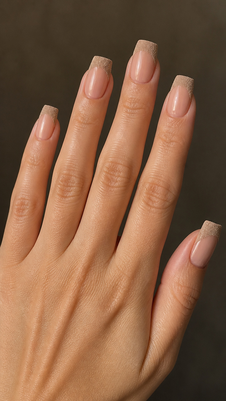 Nude Sand Textured Tips