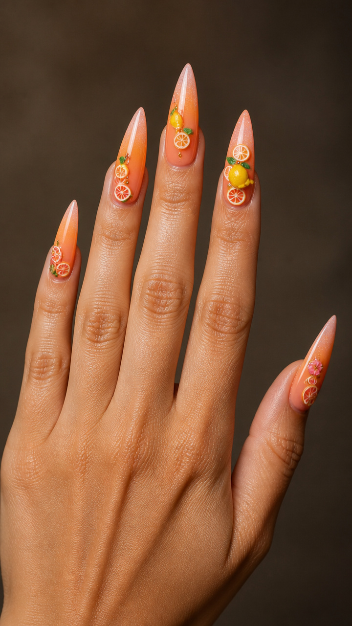 Sunset Ombre with Mini Citrus Charms