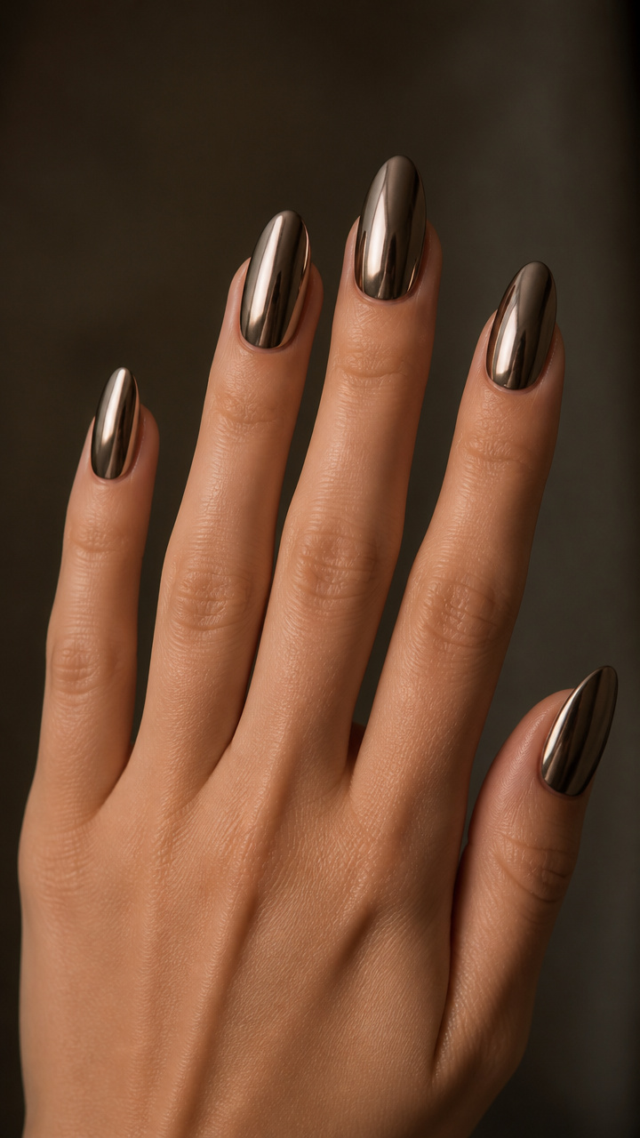 Champagne Chrome Over Blackened Base