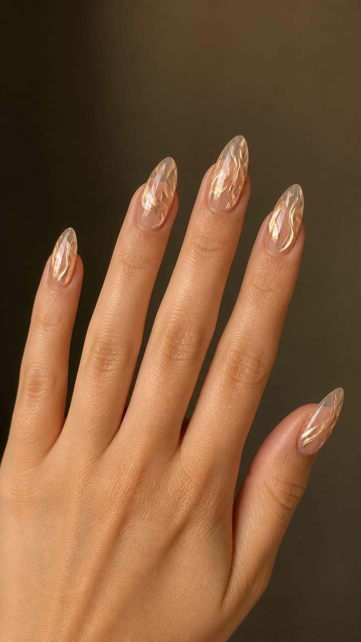 Chrome Marbled Over Translucent Jelly Base