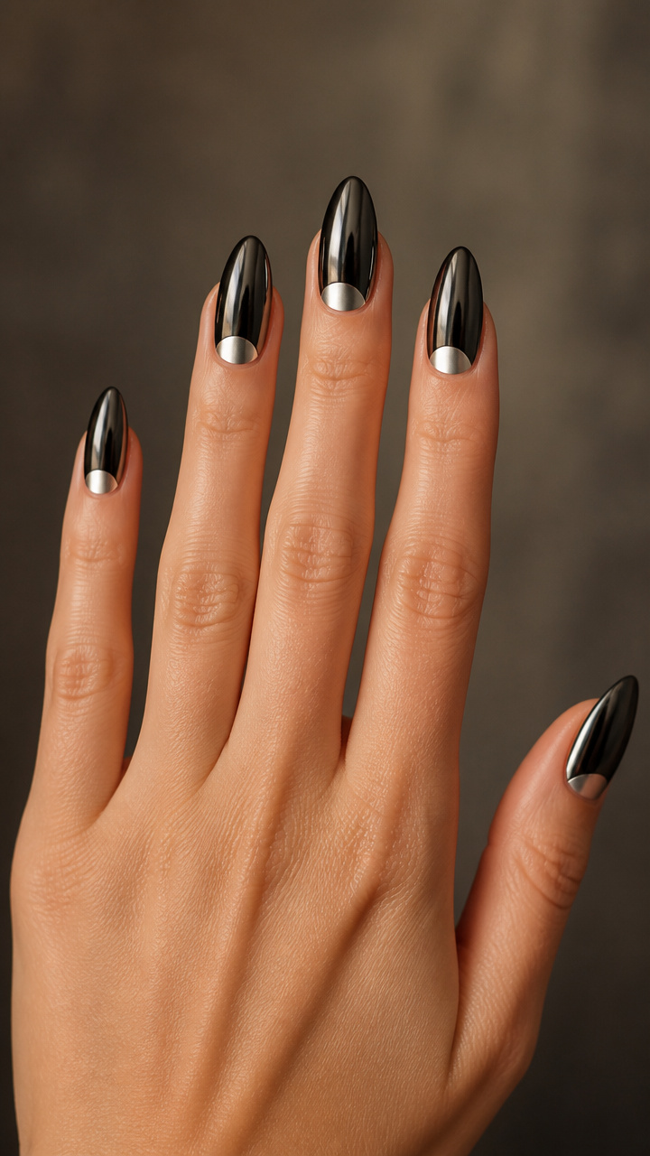 Midnight Chrome Half-Moons