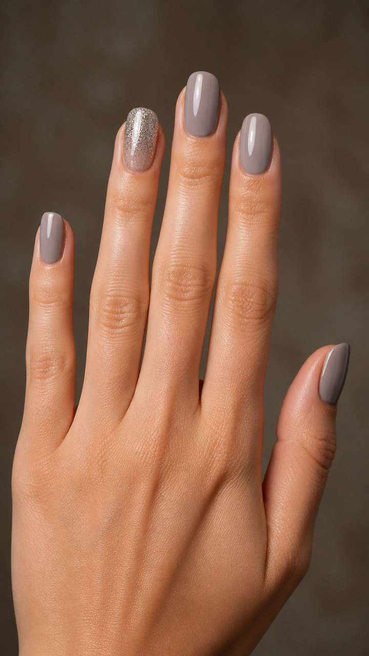 Glitter Gradient Accent Nail