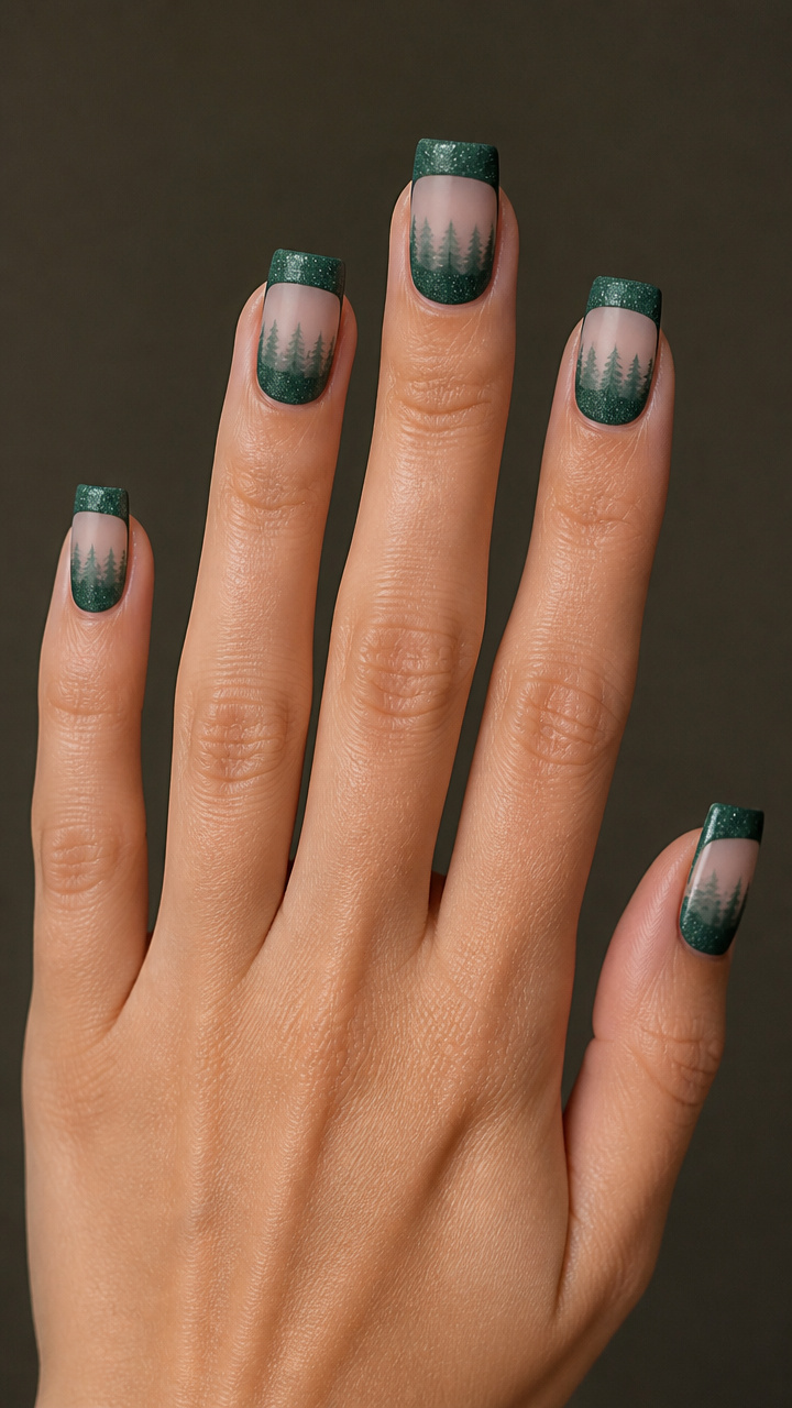 Frosted Emerald Green Tips