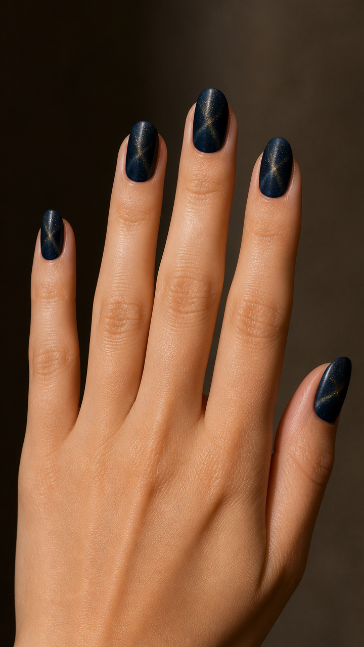 Velvet Navy with Hidden Gold Micro-Shimmer