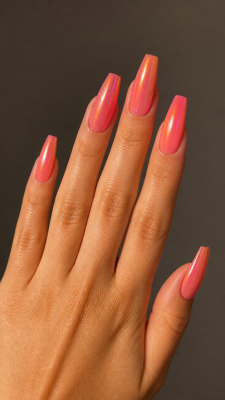 Velvet Grapefruit with Pink and Orange Dual Flash