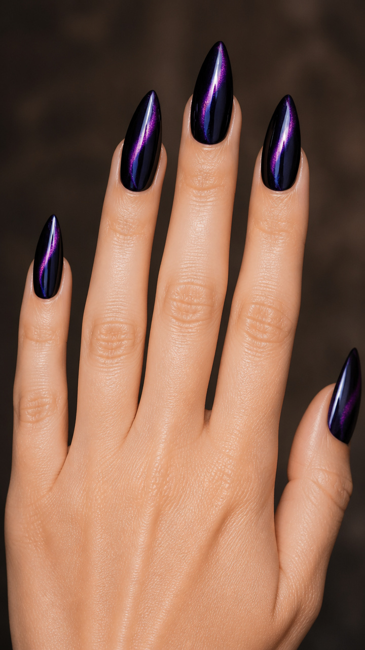 Velvet Ink Black with Electric Violet Pulse