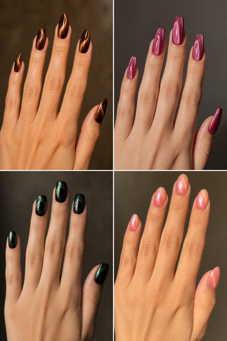 20 Velvet Cat-Eye Nails for New Year’s Eve That Shift in the Light